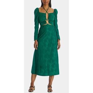 Wayf | Dresses | Wayf Faux Wrap Corset Garden Floral Green Dress | Poshmark